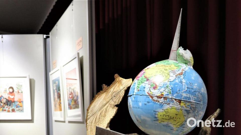 "Warum zerstören wir unsere Erde?" fragt Wolfgang Seidel mit seiner Skulptur. Bild: ubb