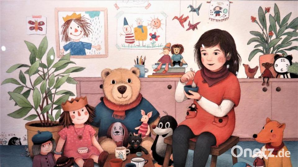 Mit liebevoll gestalteten Illustrationen wie diesem Bild sowie mit schönen und kritischen Exponaten präsentiert sich der Kunstverein Tirschenreuth im Museumsquartier in seiner Gemeinschaftsausstellung. Bild: ubb