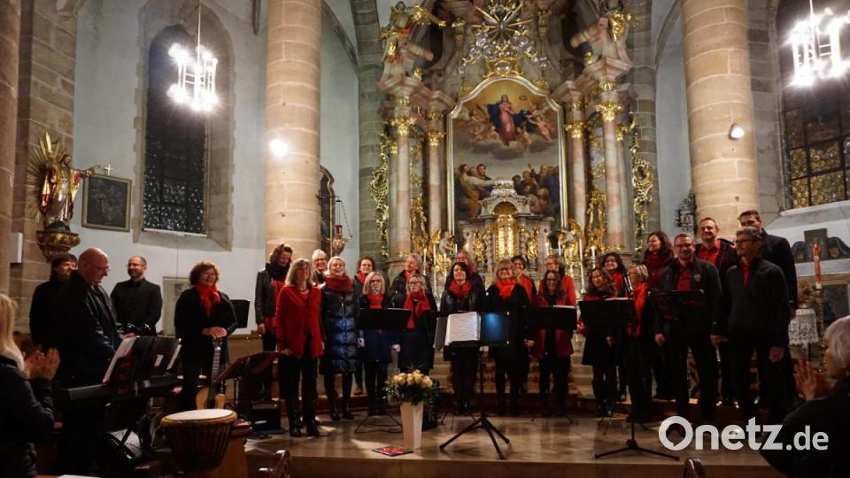 Ein musikalisch abwechslungsreiches Jubiläumskonzert erlebten die Besucher in der Stadtpfarrkirche. Bild: kaz