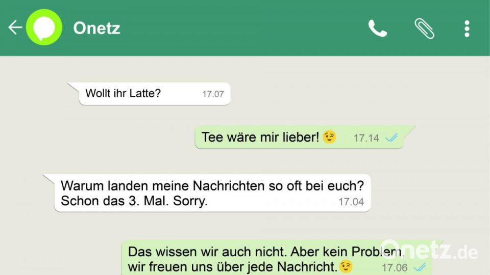 Immer wieder erreichen die Online-Redaktion Nachrichten per Whatsapp, die eigentlich für jemand anderen gedacht waren. Bild: nt/az