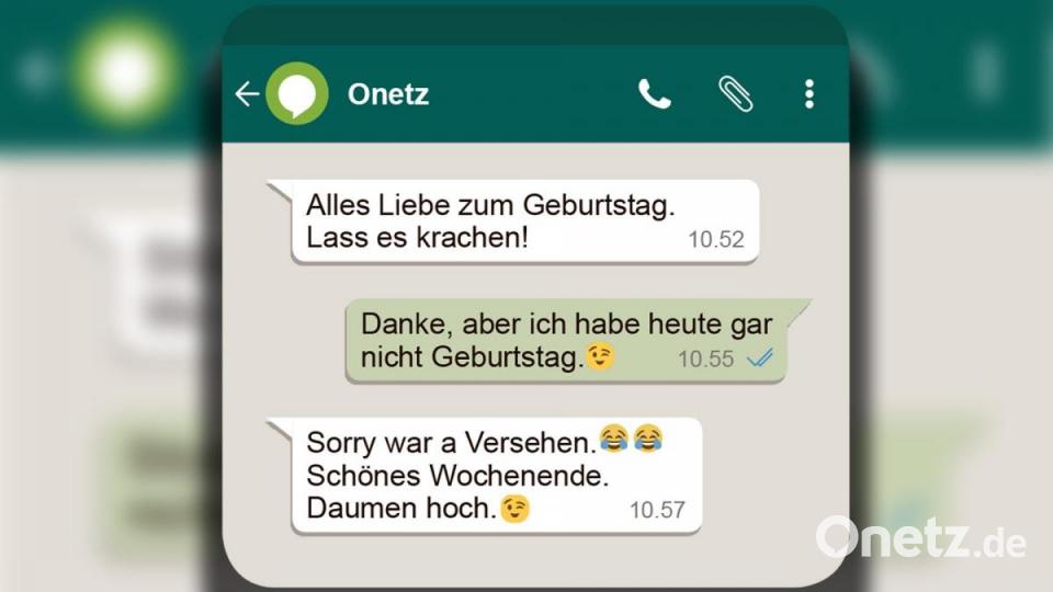 Immer wieder erreichen die Online-Redaktion Nachrichten per Whatsapp, die eigentlich für jemand anderen gedacht waren. Bild: nt/az