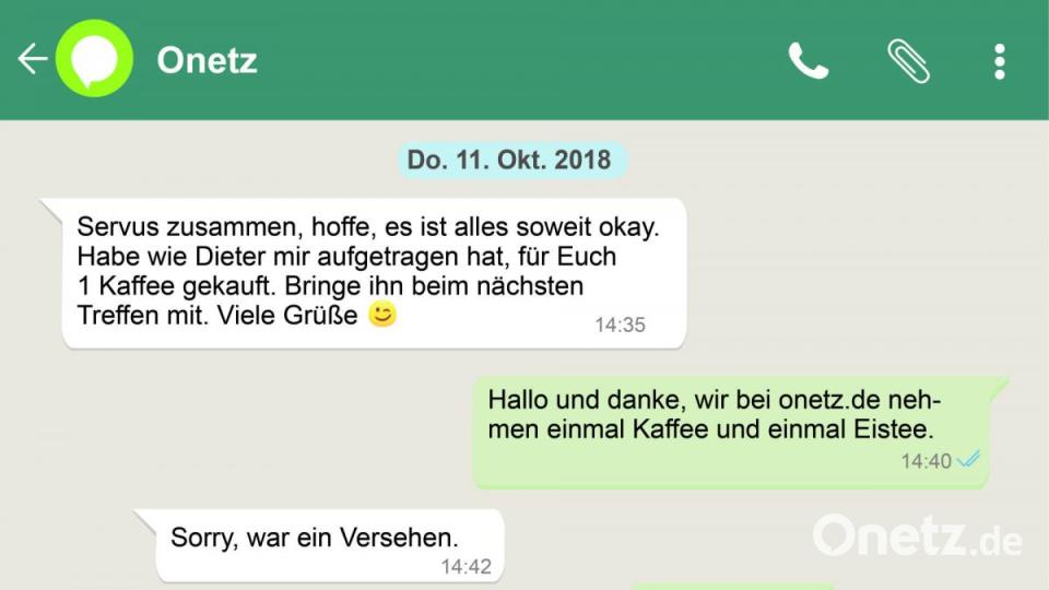 Immer wieder erreichen unsere Onetz-Redaktion Nachrichten per Whatsapp, die eigentlich für jemand anderen bestimmt sind. Bild: NT/AZ