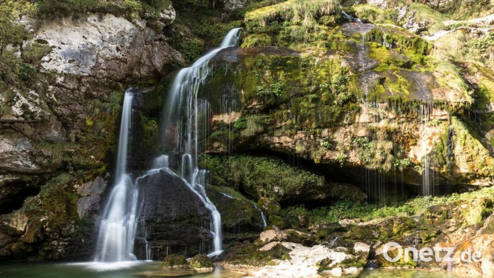 Der Alpe Adria Trail führt in rund 700 Kilometern vom Großglockner zum Meer. Der Virje Wasserfall in Slowenien gehört zu den Highlights der Tour. Bild: exb/Florian Westermann