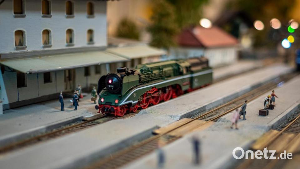 Jahrmarkt, Zoo, Ufo-Landeplätz, Kaserne, Schafherde, Feuerwehreinsätze, Friedhof und nicht zu vergessen ein Nachbau des Nabburger Bahnhofs. Auf der 24 Meter langen Modulanlage der Eisenbahnfreunde und des Modelleisenbahnclubs gab es sehr viel zu entdecken. Bild: pml