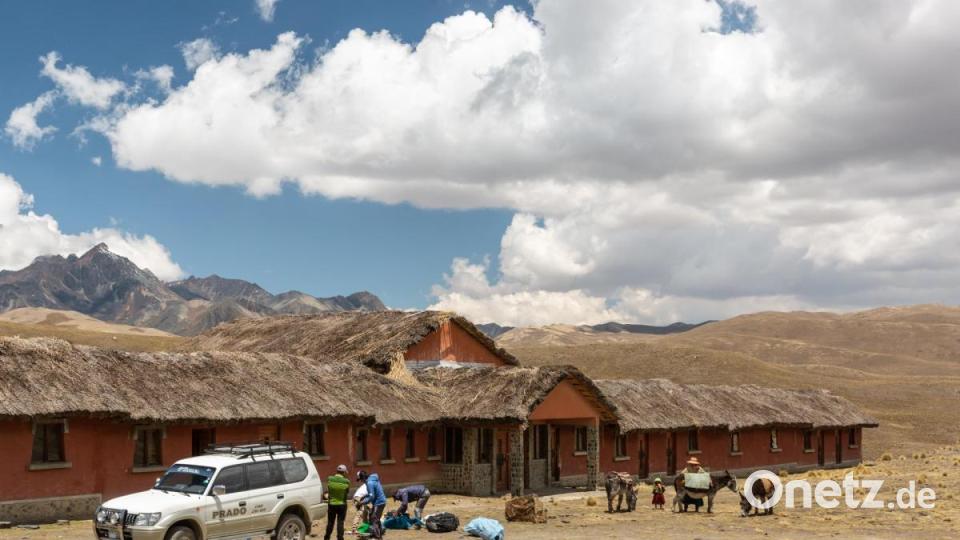 Auf dem Start zur Codoririhütte. Hier wird das Gepäck vom Geländewagen auf Esel umgeladen . Bild: Philipp Jander