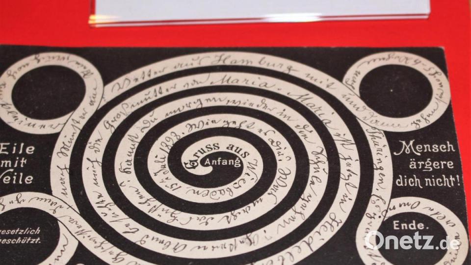 Eine beschriebene Postkarte: Eile mit Weile. Bild: Dagmar Williamson