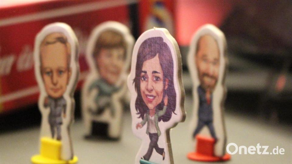 Politiker, ärgere Dich nicht. Kein Kassenschlager, denn wer will schon als Christian Lindner (FDP), Katrin Göring-Eckardt (Bündnis 90/ Die Grünen), Martin Schulz (SPD) oder Angela Merkel (CDU) über das Brett hüpfen? Bild: Dagmar Williamson