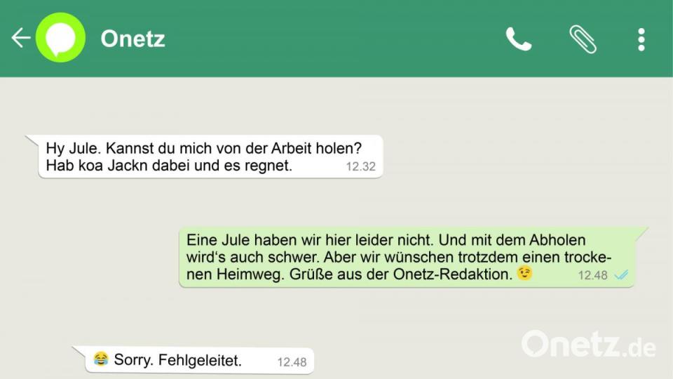 Immer wieder erreichen die Online-Redaktion Nachrichten per Whatsapp, die eigentlich für jemand anderen gedacht waren. Bild: nt/az