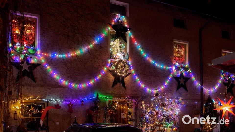 Weihnachtsbeleuchtungen im Stiftland. Bild: tr
