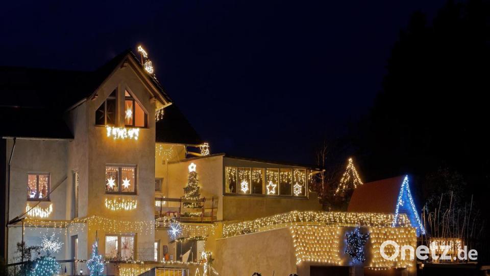 Weihnachtsbeleuchtungen im Stiftland. Bild: tr