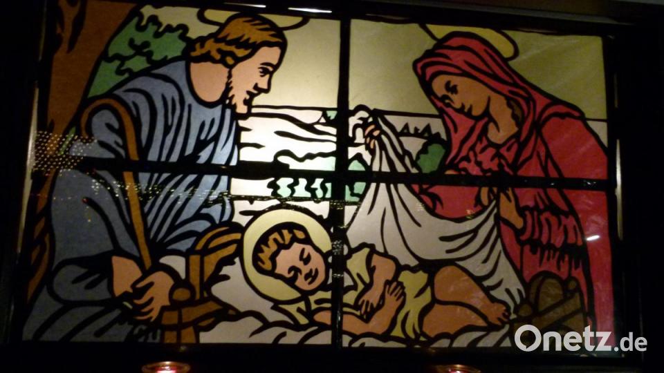 Fensterbild mit religiösem Motiv Bild: bgl