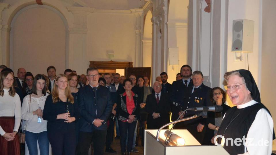 Abtissin Laetitia Fech beim Neujahrsempfang Waldsassen Bild: pz