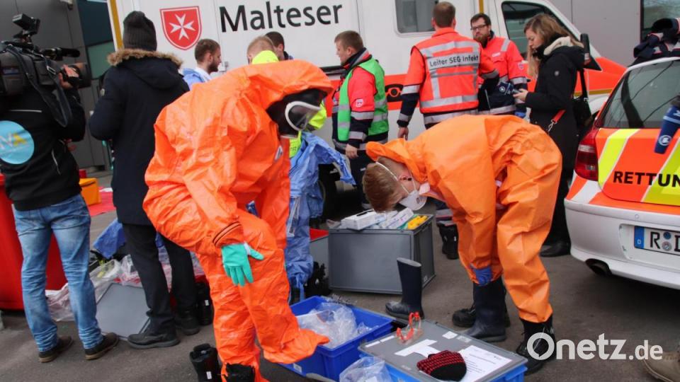 Pandemieübung in Regensburg. Bild: Urte Scheubeck