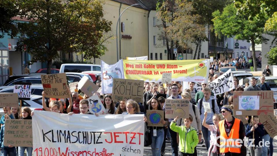 Rund 650 Teilnehmer zählte die Klima-Demo am 20. September 2019 in Amberg. Bild: Wolfgang Steinbacher