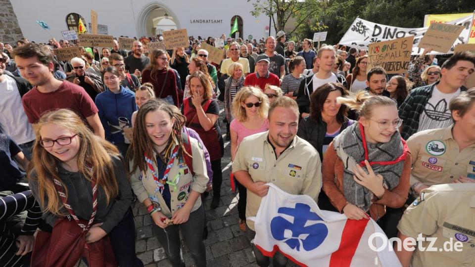 Rund 650 Teilnehmer zählte die Klima-Demo am 20. September 2019 in Amberg. Bild: Wolfgang Steinbacher