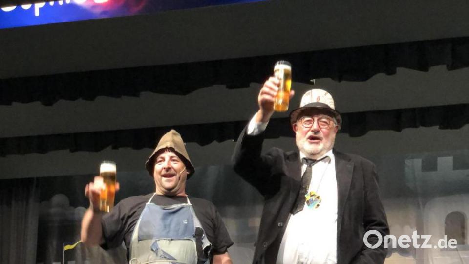 Witze-Champion Lucky und Bürgermeister &quot;Rup&quot;. Bild: gag