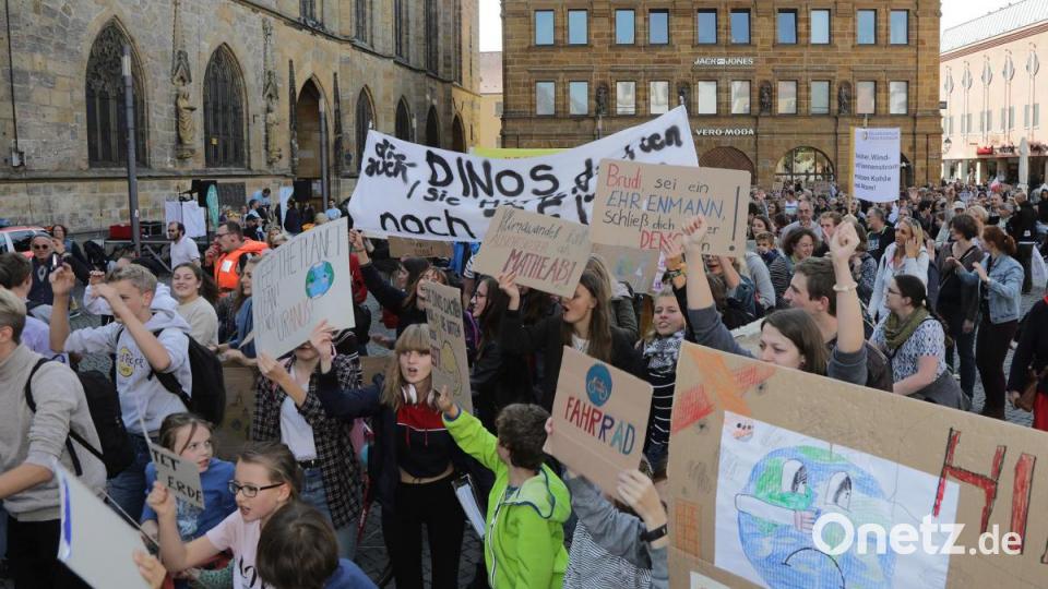 Rund 650 Teilnehmer zählte die Klima-Demo am 20. September 2019 in Amberg. Bild: Wolfgang Steinbacher