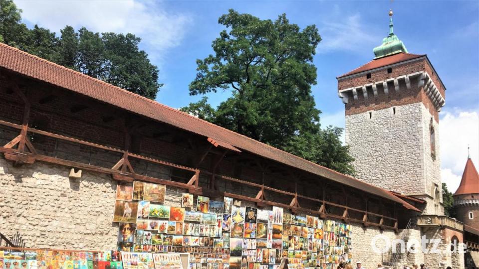 Reste der mittelalterlichen Stadtmauer dienen heute auch als Bildergalerie. Bild: bz