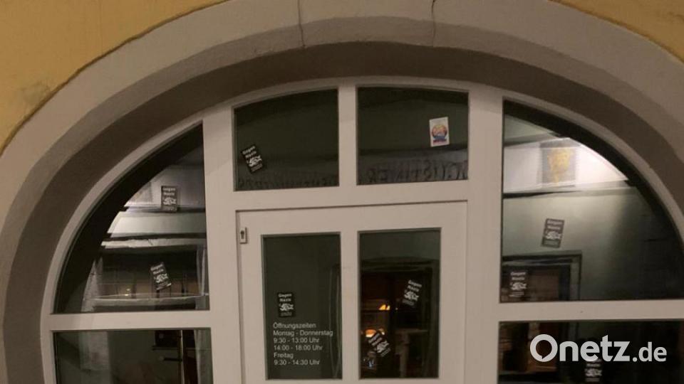 Ihre Wut lebten Unbekannte am Büro von Ulrich Lechte aus. Bild: Ulrich Lechte