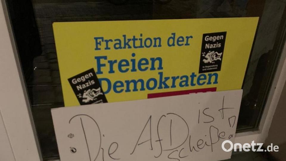 Ihre Wut lebten Unbekannte am Büro von Ulrich Lechte aus. Bild: Ulrich Lechte