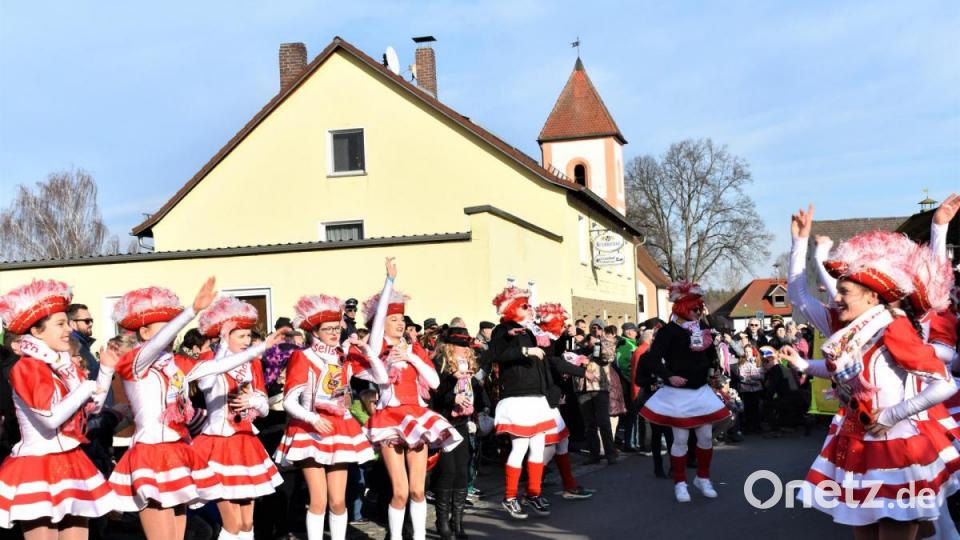 Der 3. Revival-Faschingszug schlängelte sich am Sonntag durch die Straßen von Hütten. Bild: rgr
