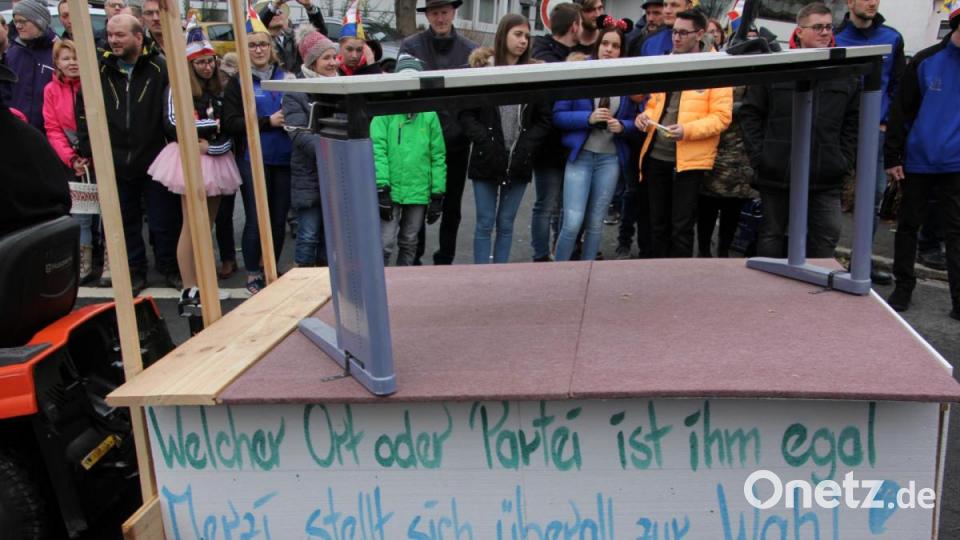 Jürgen Merzingers Bürgermeisteraufruf nahm eine Gruppe auf die Schippe. Bild: kro