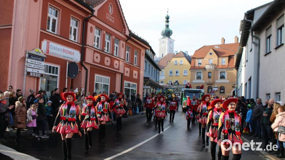 Der Waldecker Carnevalsverein war mit allen Gruppen in Pressath. Bild: sne