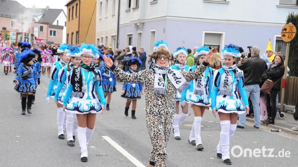 Nicht wie die letzten Jahre am Sonntag, sondern am Samstag zog sich in diesem Jahr der Faschingszug durch Schnaittenbach, vorbei an Hunderten Besuchern. Bild: Andreas Brückmann