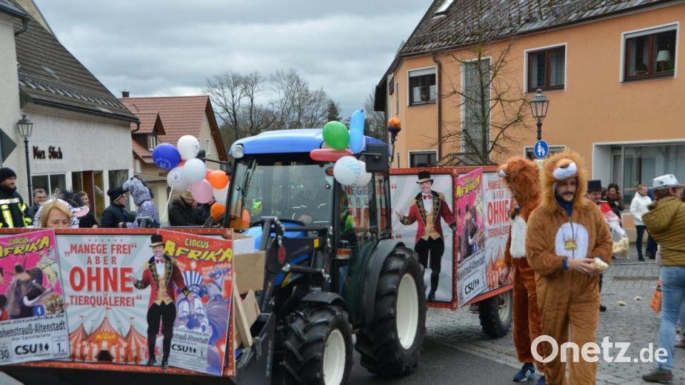 Der bunte Gaudiwurm in Altenstadt schlängelte sich am Faschingssonntag wieder durch die Ortschaft und nahm so manches Thema auf die Schippe. Bild: dob