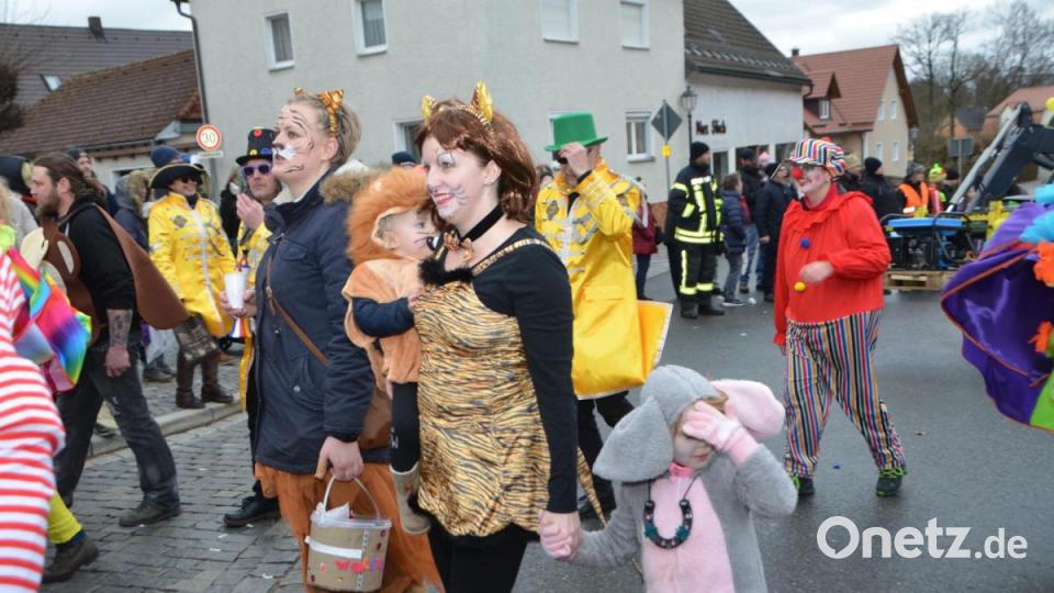 Der bunte Gaudiwurm in Altenstadt schlängelte sich am Faschingssonntag wieder durch die Ortschaft und nahm so manches Thema auf die Schippe. Bild: dob