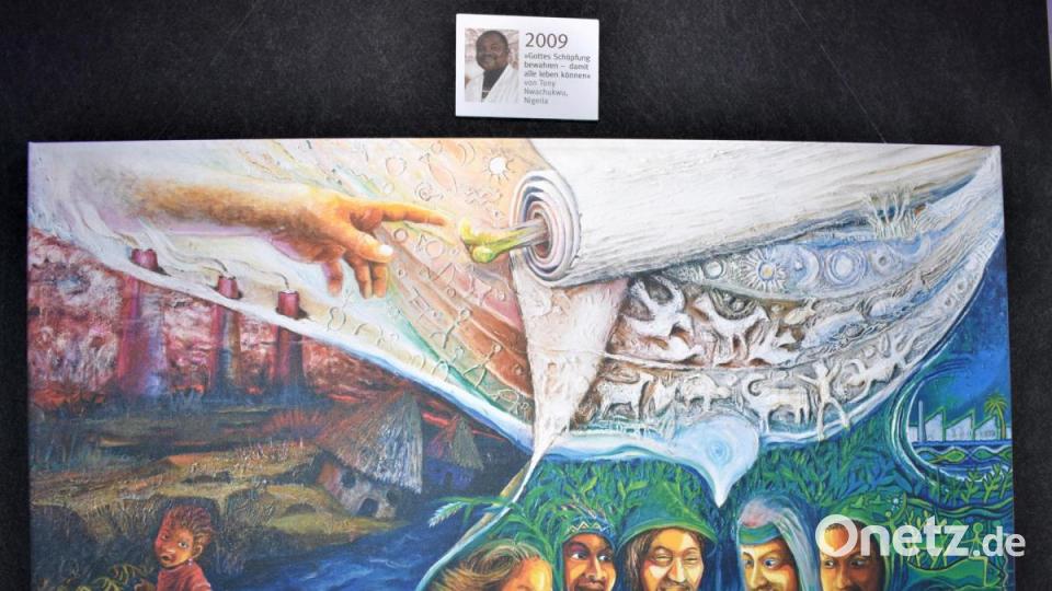 Im Grafenwöhrer Jugendheim gibt es noch bis Sonntag, 8. März, die Misereor-Hungertücher zu sehen. Die Ausstellung trägt den Titel &quot;Auf Tuchfühlung&quot;. Bild: rgr