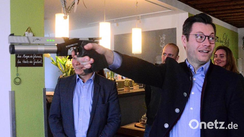 Wo bitte ist hier das Ziel? Christoph Skutella ist am Abzug. Bild: Kunz