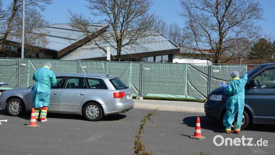 Der zweite Coronatest innerhalb weniger Tage in Tirschenreuth. Bild: jr