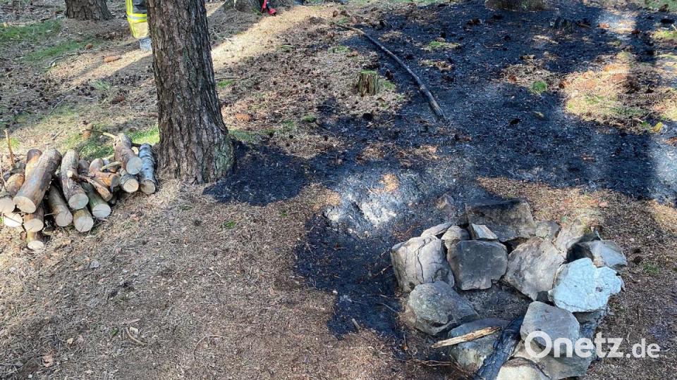 Waldbrand bei Friedenfels Bild: nza