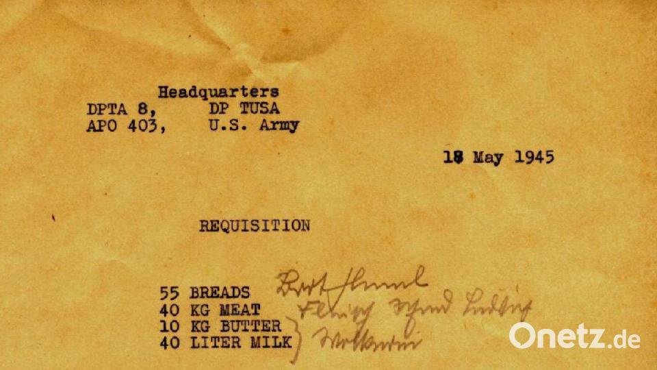 Täglich landeten beim eingesetzten Bürgermeister Johann Büchl Lebensmittelanforderungen der Amerikaner für die ehemaligen KZ Häftlinge. "Oftmals war es schwierig, die Lebensmittel zu beschaffen", hatte Lotte Hannewald erzählt. Bild: bö
