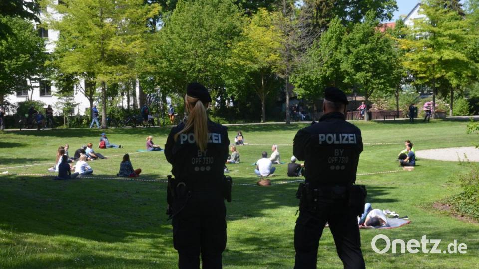 Viel Polizeipräsenz. Bild: Kunz