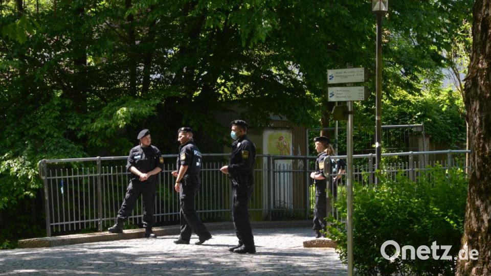 Viel Polizeipräsenz. Bild: Kunz