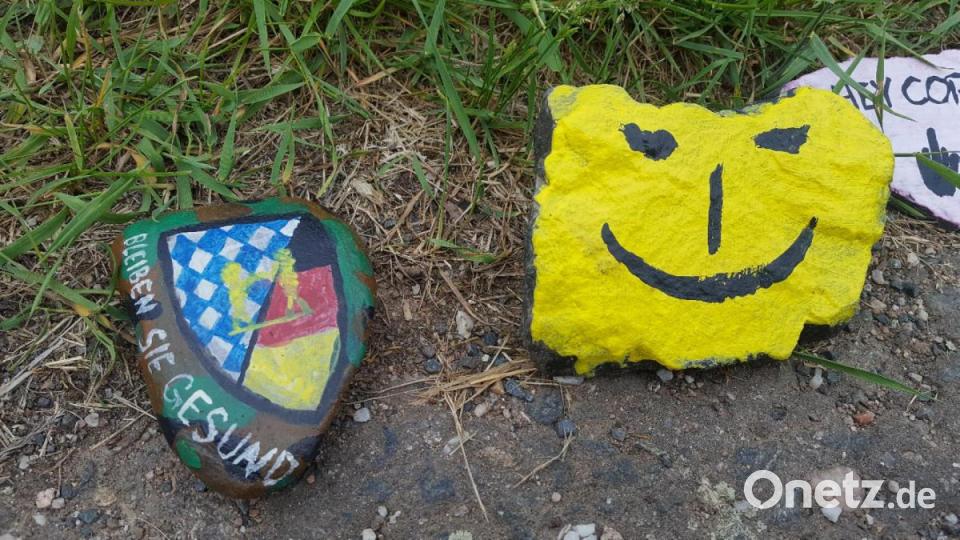 Bisher zieren 93 bunte Steine den Weg im Kohlberger Baugebiet "Im Meister". Bild: exb