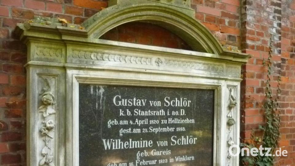 Im Alten Nordfriedhof in München liegt Gustav von Schlör neben seiner Gattin Wilhelmine und seiner Tochter Ernestine begraben. Bild: rha