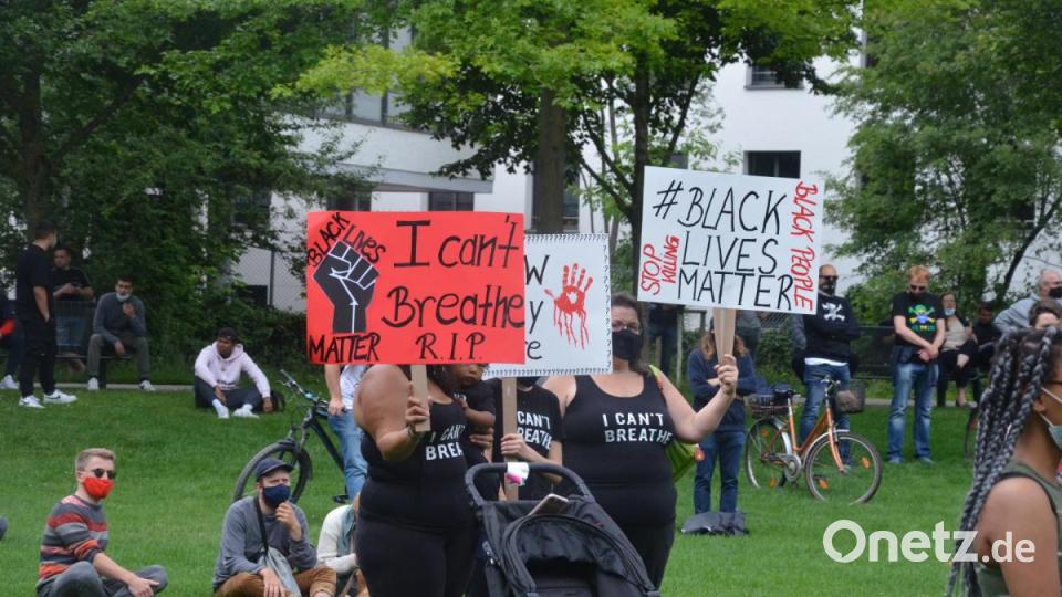 &quot;Black lives matter&quot; ist auch in Weiden ein Schlagwort. Bild: Kunz