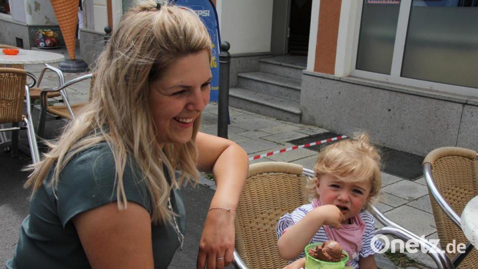 Auch diese junge Dame ließ sich das das Eis schmecken. Bild: frd