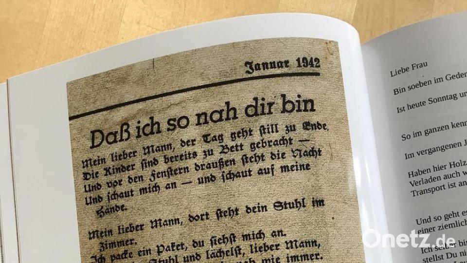 Ein Gedicht, das sich Kreszenz Zeitler aus der Zeitung ausgeschnitten hatte. Bild: rpp