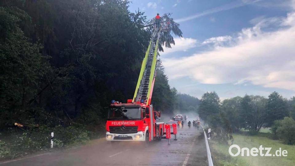 Insbesondere im Süden Bayerns und bei Regensburg hat es am Dienstag schwere Unwetter gegeben. Neben zahlreichen Sachschäden verletzten sich auch einige Menschen. Bild: Kreisbrandinspektion Cham