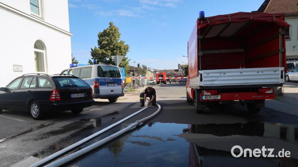 Der Einsatz dauert am Samstagvormittag an. Bild: Kunz