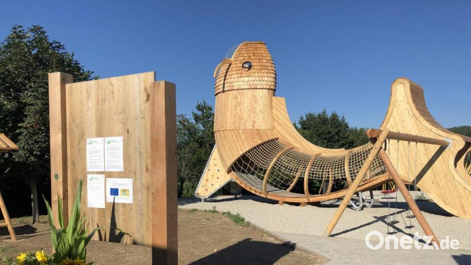 Einweihung des Abenteuerplatzes &quot;Eixi&quot; bei Gütenland. Bild: Ulrike Meixner