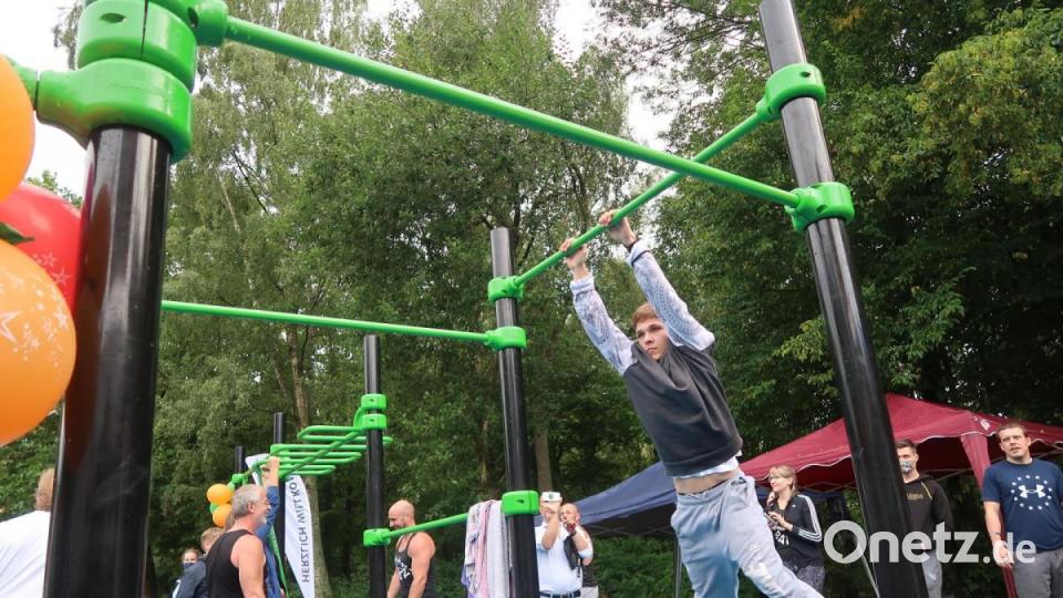 Der neue Calisthenics-Park auf dem Gelände des Weidener Jugendzentrums. Bild: Kunz