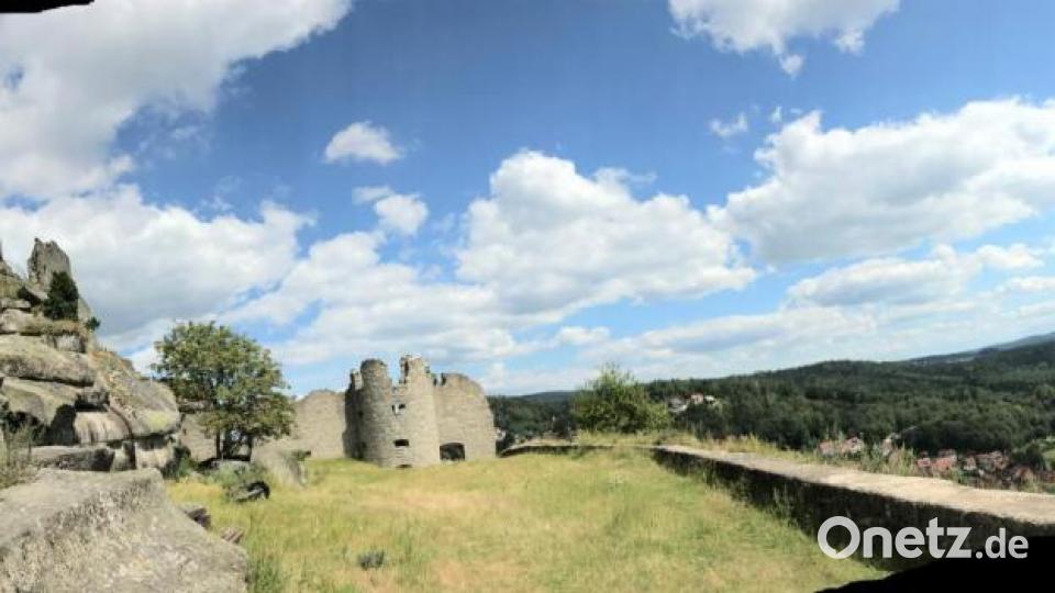 Der Panoramablick über den Oberpfälzer Wald von der Burgruine Flossenbürg ist den Anstieg wert. Bild: Gabi Schönberger