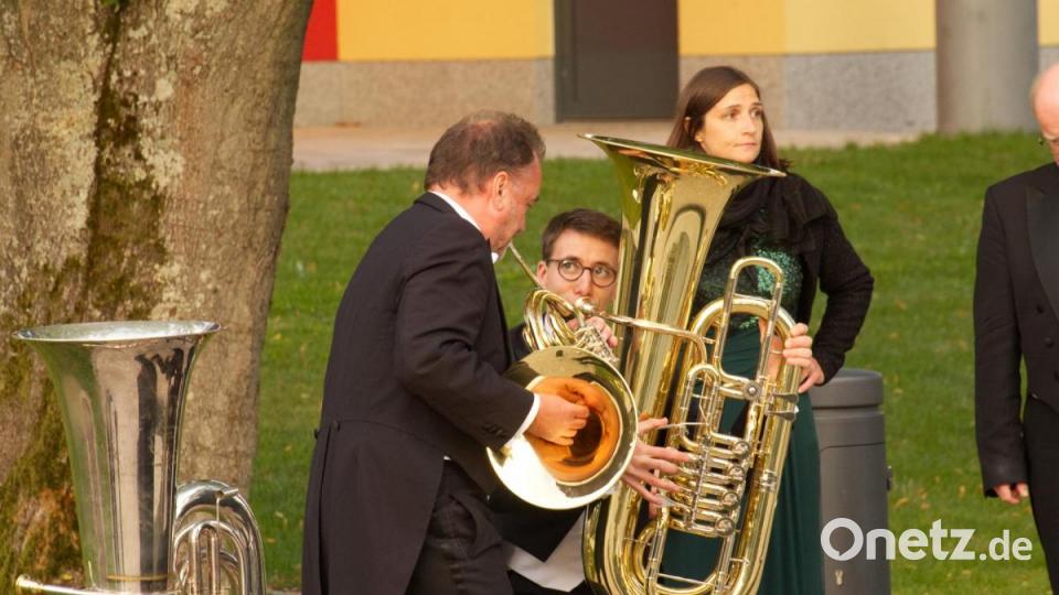 &quot;Harmonic Brass&quot; bei der Sommerreise im Stadtpark. Bild: njn