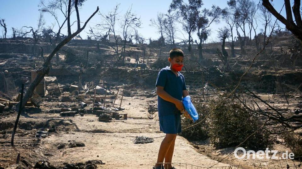 Durch den Brand im Lager Moria, das eigentlich nur auf 2800 Bewohner ausgelegt war, sind auf einen Schlag mehr als 12 000 Migranten auf Lesbos ohne Bleibe. Bild: Eurokinissi