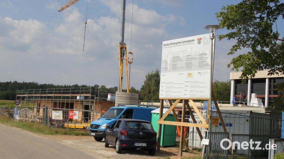 Der neue Kindergarten nimmt Formen an - bei der Sitzung wurde das Farbkonzept vorgestellt. Bild: ral